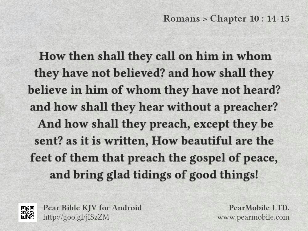 Romans, Chapter 10:14-15